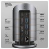 AXAGON HMC-WL9 Wieloportowy hub USB 9in1, 10Gbps, 3xUSB-A, 1xUSB-C, DP 8K^60Hz, HDMI 4K^60Hz, PD 100W, GLAN, 100cm USB-C kabel,